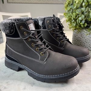 ANJOUFEMME Winter Snow Hiking Boots for Women, size US 8.5.